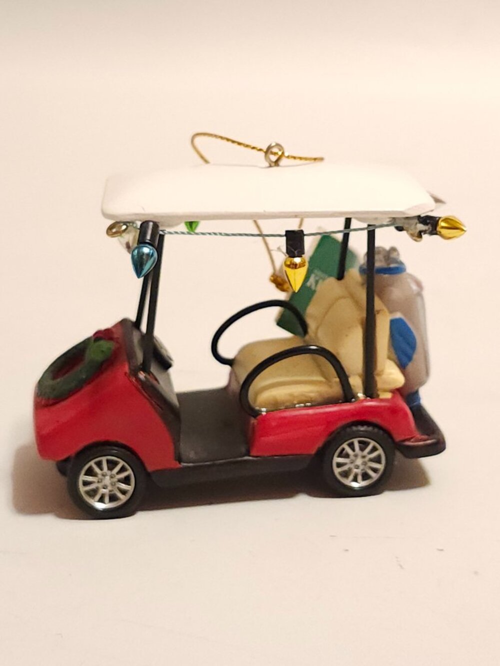 Golf Cart with Wreath Ornament BNWT